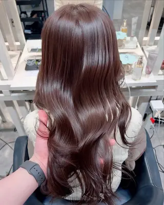 セミロング 恵比寿韓国レイヤー× 艶透明感カラー大場のヘアスタイル