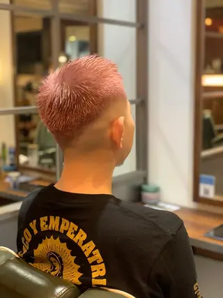 ショート カラー メンズ 🎱メンズフェード 特化HYOGA🎱のヘアスタイル