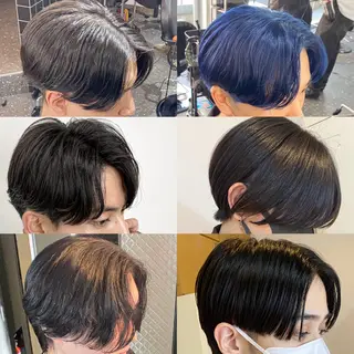 ショート パーマ メンズ パーマ/ダブルカラー ブリーチ⭐️海斗のヘアスタイル