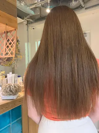 ロング カラー パーマ美容師 hanaのヘアスタイル