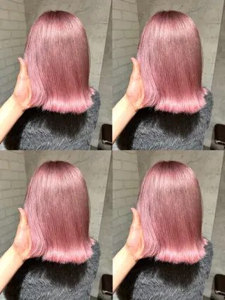 セミロング カラー 🎀レイヤー・艶カラ ー🎀YUMEKAのヘアスタイル