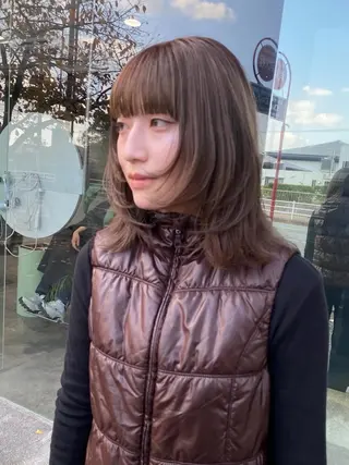ミディアム qpula misuzuのヘアスタイル