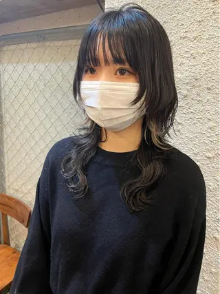 ミディアム カラー ヘアアレンジ 〽️magico/ ウルフDaiki〽️のヘアスタイル