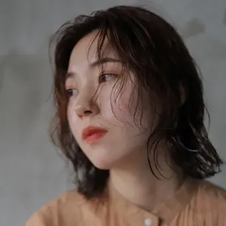 ミディアム パーマ 落合 優樹のヘアスタイル