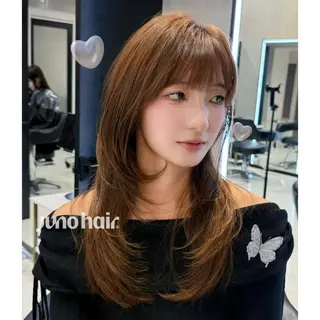 ロング 韓国レイヤー🪽 無重力パーマナツキのヘアスタイル