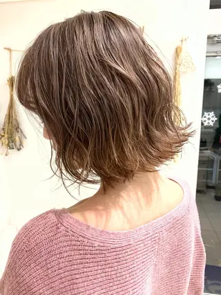 ショート カラー 学割 悟 韓国風艶髪縮毛矯正のヘアスタイル