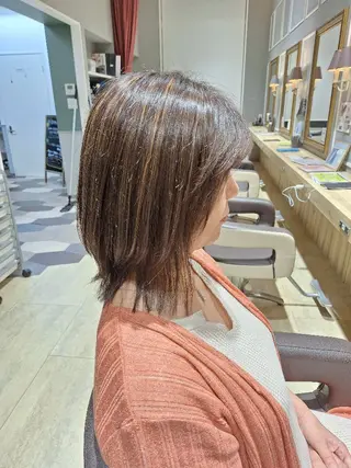 ミディアム アクイール 前田 千晶のヘアスタイル