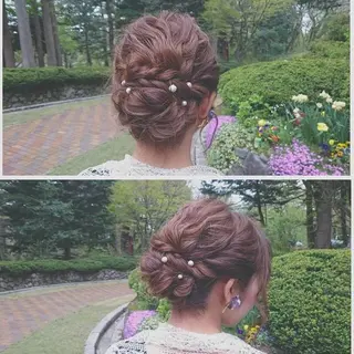 ミディアム ヘアアレンジ enne /YUI🥣のヘアスタイル