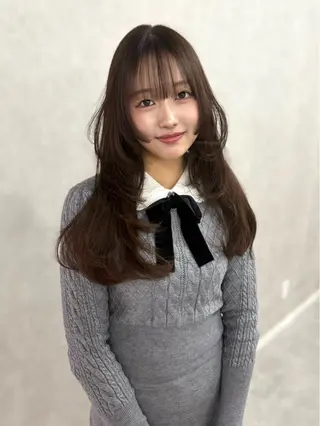 ロング カラー 盛れる顔まわり✨🎀 レイヤー別所好葉のヘアスタイル