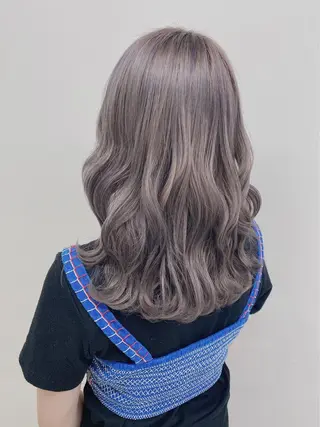 セミロング カラー エフェクトブリーチ 🌟前澤啓太朗のヘアスタイル
