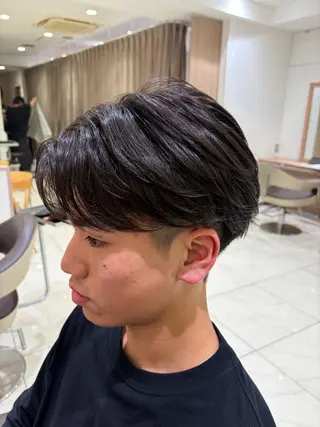 ショート パーマ メンズ メンズ毛流れ 縮毛特化/土屋丈のヘアスタイル