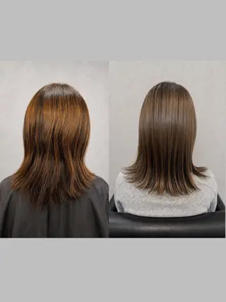 セミロング カラー Meg/艶髪カラー× 髪質改善/中崎町のヘアスタイル