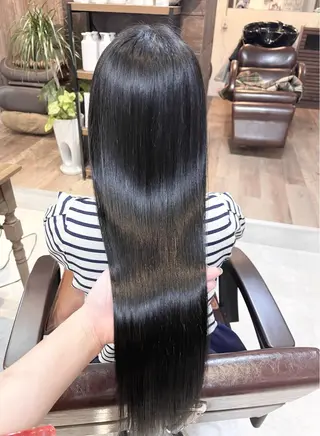 ロング カラー 髪質改善で 憧れの潤艶美髪にのヘアスタイル
