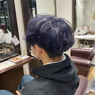 ショート カラー メンズ 酸スト/フェザー パーマ/三谷海斗のヘアスタイル