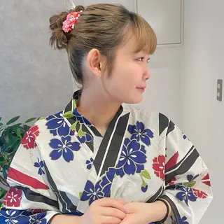 ロング ヘアアレンジ ダブルカラー,透け カラーHINARIのヘアスタイル