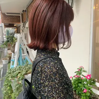 ミディアム カラー stylist店長 岡本真依のヘアスタイル