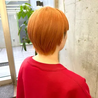 ショート カラー うる艶カラー /縮毛矯正✨レオンのヘアスタイル