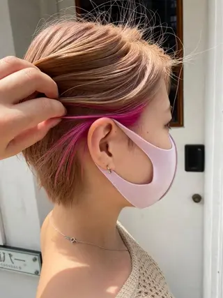 ショート カラー SEAM アキホのヘアスタイル