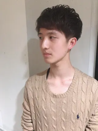 ショート カラー パーマ ヘアアレンジ メンズ ちこ .のヘアスタイル