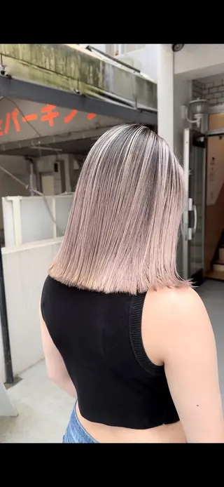 ミディアム バレイヤージュ 隅中秀弥のヘアスタイル