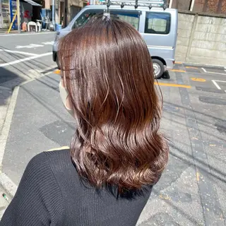 セミロング カラー 髪質改善特化 安東駿介のヘアスタイル