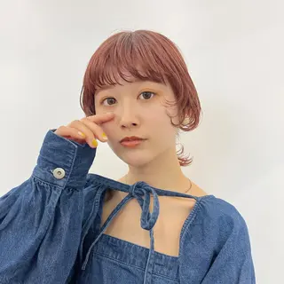 ミディアム カラー ヘアアレンジ 🌱ボブ/レイヤー/ ベージュ/あやみ✨のヘアスタイル
