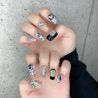 ロング カラー パーマ ヘアアレンジ メンズ キッズ ネイル マツエク・マツパ アイブロウ Salon Ｋのネイルデザイン