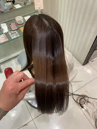セミロング 縮毛矯正/髪質改善 EARTH髙橋のヘアスタイル