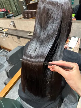 ロング カラー レイヤーブリーチ特化 ホワイト専門/岸のヘアスタイル