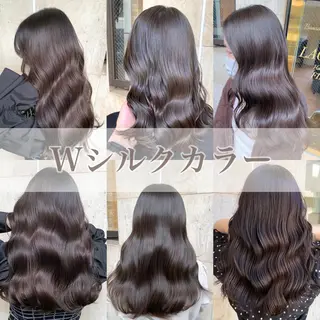 ロング カラー ブリーチなし✨艶髪 カラー𓃲YAGIのヘアスタイル