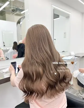 カラー 透明感ベージュ🎀 Anju/渋谷🎀のヘアスタイル