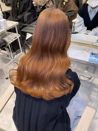 ロング カラー パーマ ヘアアレンジ メンズ キッズ ネイル マツエク・マツパ アイブロウ 🎀韓国レイヤー YURINA🎀のヘアスタイル