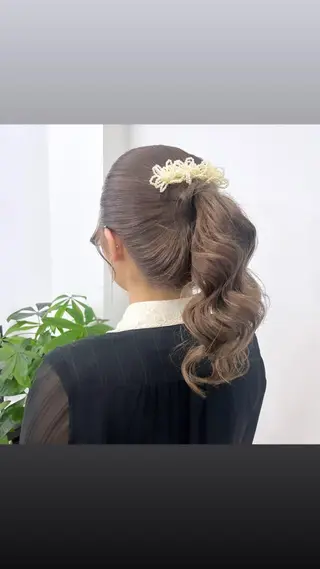 セミロング カラー ヘアアレンジ HIROKO / 透明感暖色カラー🎀のヘアスタイル