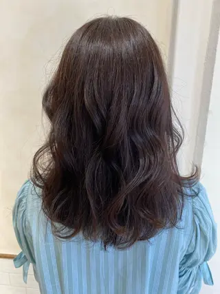 セミロング カラー ヘアアレンジ kanon♡ 暖色カラー‎🤍のヘアスタイル