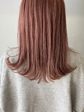 ミディアム カラー オリーブ/縮毛♡ Natsuno🩰のヘアスタイル