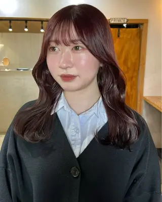 セミロング 暖色カラー/レイヤー カット☁️MEI☁️のヘアスタイル