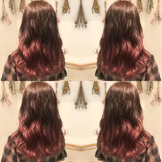 ロング カラー ヘアアレンジ 白髪ぼかしハイライト 茗荷谷駅徒歩2分のヘアスタイル