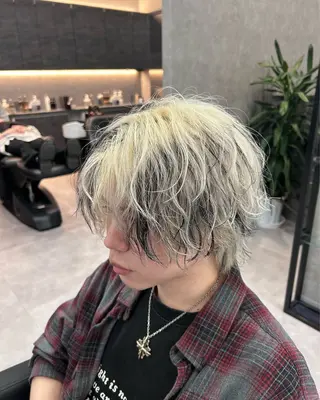ショート カラー パーマ メンズ メンズ特化 👑YUTAのヘアスタイル
