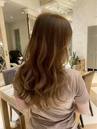 ロング ブリーチなし透明感 カラー/松沢州途のヘアスタイル