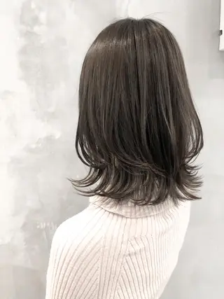 ミディアム カラー パーマ ヘアアレンジ ブリーチカラー🔥 パーマ【佐々木凌平】のヘアスタイル