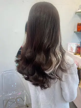 ロング カラー 新宿/韓国ヘア 中明度カラー/かやのヘアスタイル