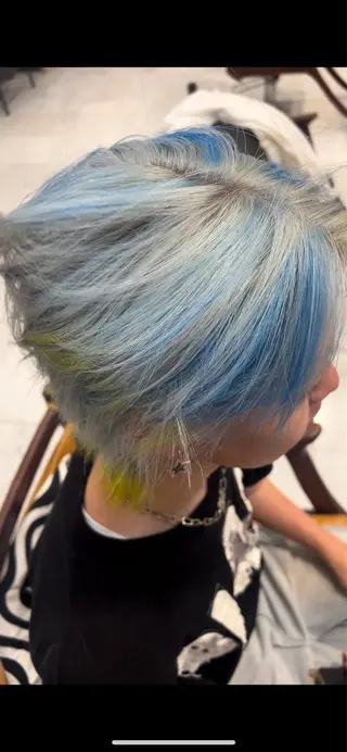 ショート カラー メンズ ハイトーン /レイヤー/ふみやのヘアスタイル