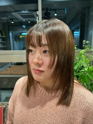 ミディアム ヘアアレンジ ボブ×艶カラー 特化・リクト💥のヘアスタイル