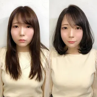 ミディアム Soleria 田中慎一のヘアスタイル
