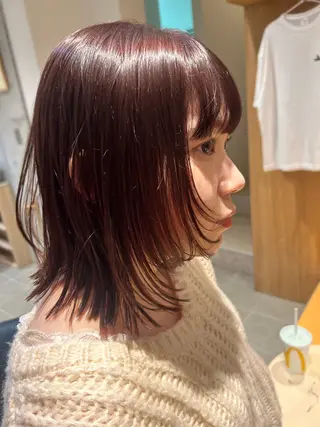 ミディアム カラー ♦︎レイヤー/ボブ/ ショート/明梨♦︎のヘアスタイル
