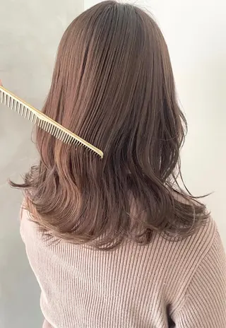 カラー 🫒🫒ブリーチなし 艶カラー🫒ヤマシロのヘアスタイル