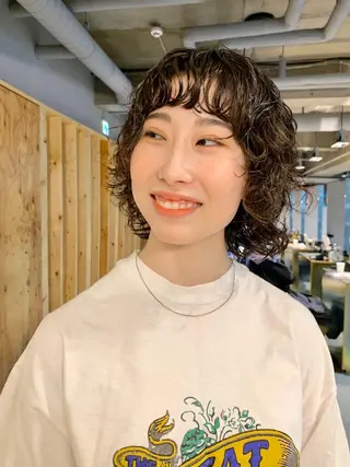 ミディアム パーマ tension 【テンション】のヘアスタイル