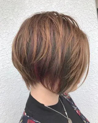 ショート カラー レイヤーカット匠 イソザキノリユキのヘアスタイル