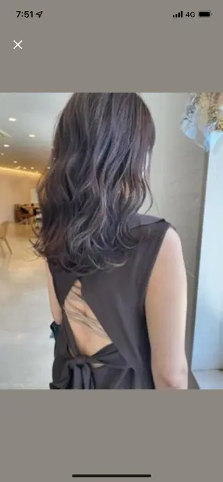 ロング カラー カノエ 松江学園店のヘアスタイル