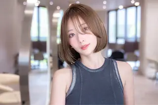 ミディアム パーマ 田中航平/渋谷ボブ/ レイヤーボブのヘアスタイル